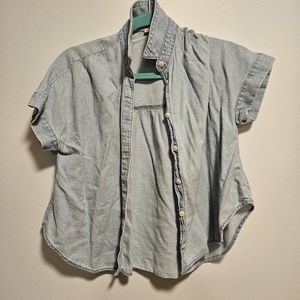 Madewell Cotton Denim Buttondown Shirt Size XS
